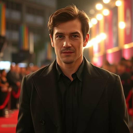 Gaspard Ulliel posant sur le tapis rouge d'un festival.