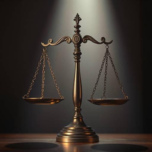 Illustration d'une balance de la justice symbolisant les termes et conditions légaux.