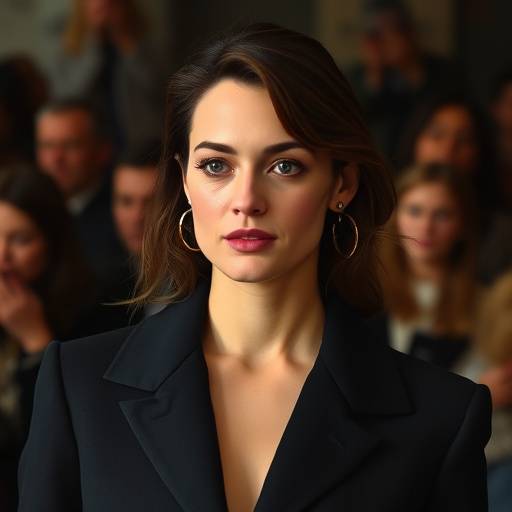 Marion Cotillard assistant à un défilé de mode à Paris.